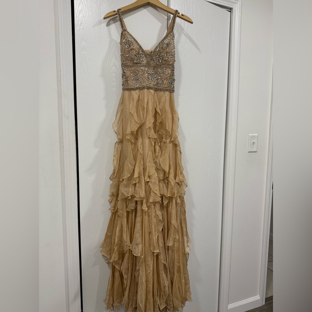 Elegant Gold Evening Gown